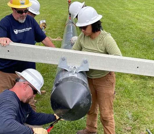 Framing a utility pole